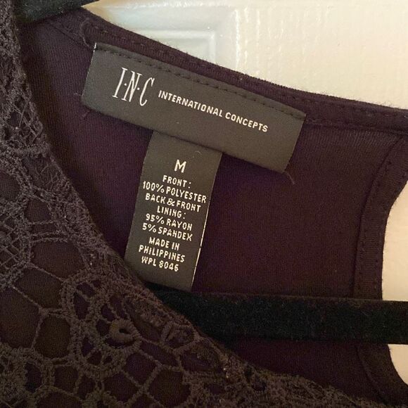 INC Women’s Lace Front Sleeveless Top,Size M - Picture 3 of 6